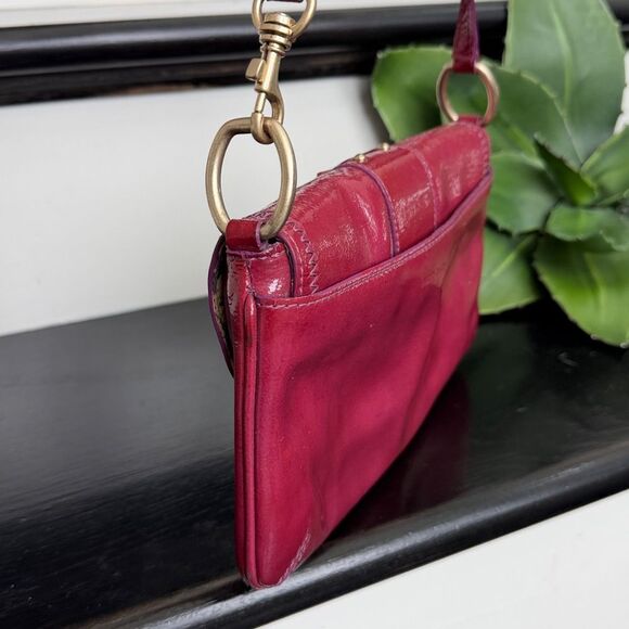 Sigrid Olsen genuine leather shoulder purse berry red handbag purse - Picture 4 of 12